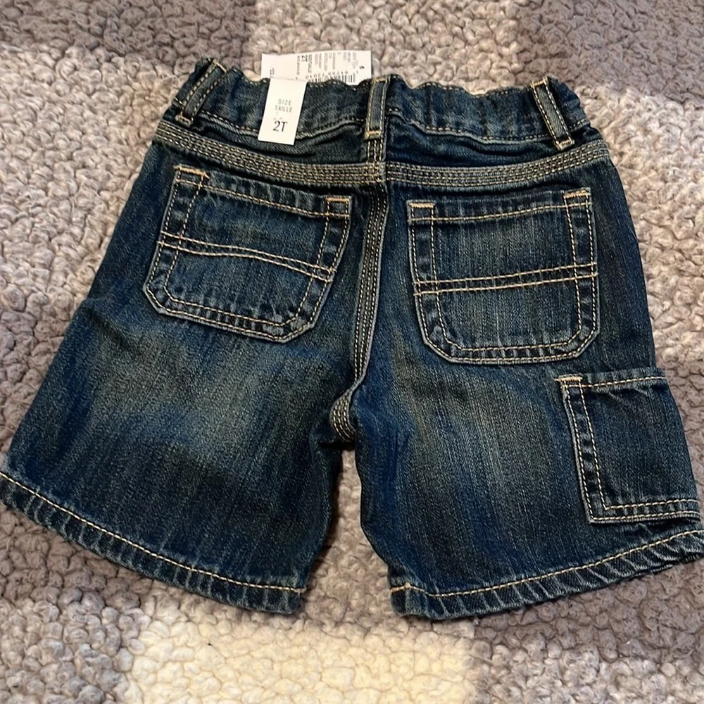 New Children’s Place Denim Cargo Shorts Size 2T NWT